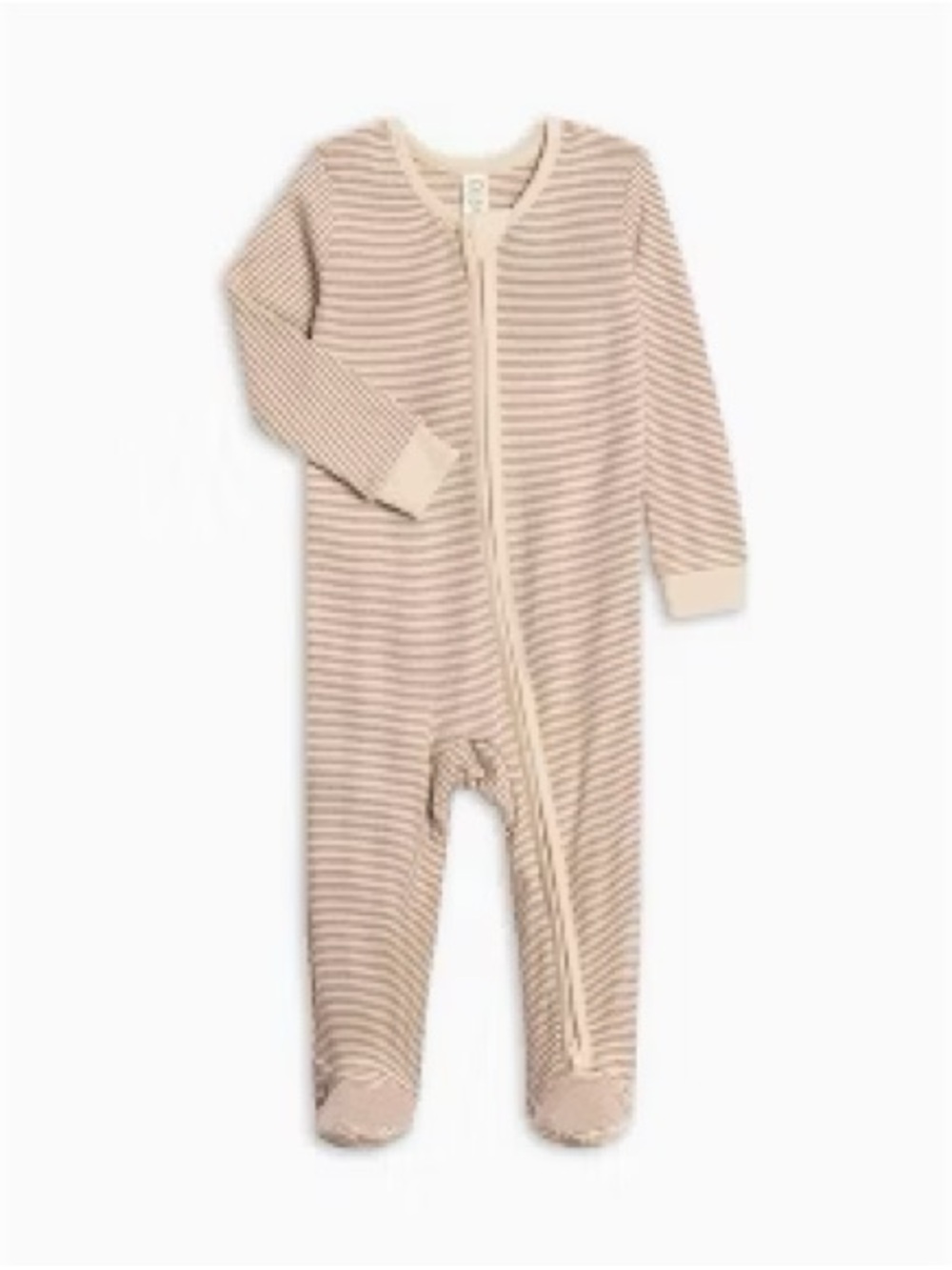 Colored organic Peyton Zipper Sleeper Wayne Strip Cranberry / 0-3M